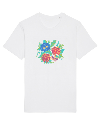 Motiv românesc - Flori 2. White