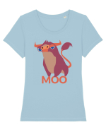 Taur Furios Tricou mânecă scurtă guler larg fitted Damă Expresser