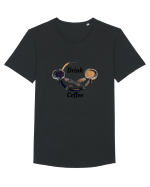 Drink Coffee Tricou mânecă scurtă guler larg Bărbat Skater