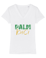 Palm bici Tricou mânecă scurtă guler V Damă Evoker