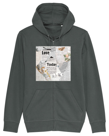 Newspaper pattern Anthracite