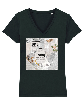 Newspaper pattern Black