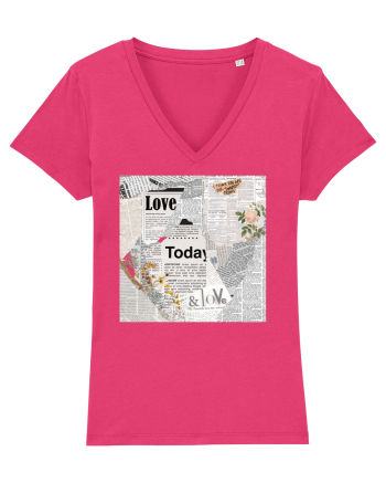 Newspaper pattern Raspberry