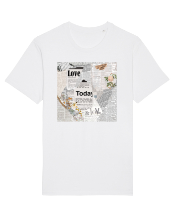 Newspaper pattern White
