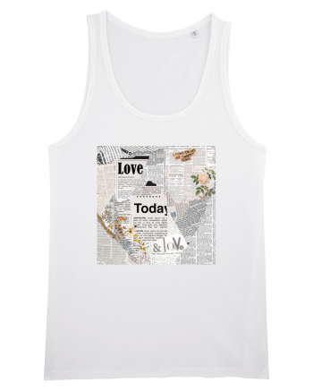 Newspaper pattern White