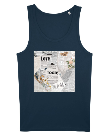 Newspaper pattern Navy