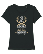 Sper că renii au mâncat lista Tricou mânecă scurtă guler larg fitted Damă Expresser