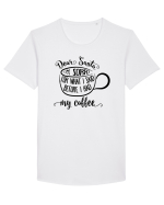 Spun prostii înainte de cafea Tricou mânecă scurtă guler larg Bărbat Skater