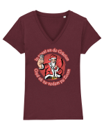 Craciun pe Zoom Tricou mânecă scurtă guler V Damă Evoker