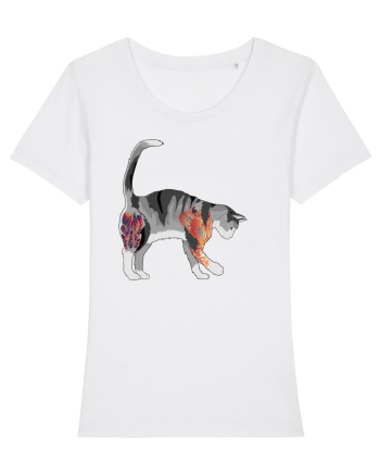 Tattooed Cat 2 White