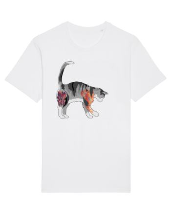 Tattooed Cat 2 White