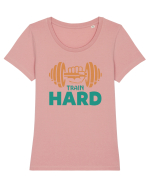 Train HARD Tricou mânecă scurtă guler larg fitted Damă Expresser