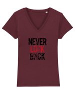 Never look back Tricou mânecă scurtă guler V Damă Evoker