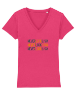 Never look back Tricou mânecă scurtă guler V Damă Evoker
