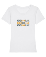 Never look back Tricou mânecă scurtă guler larg fitted Damă Expresser