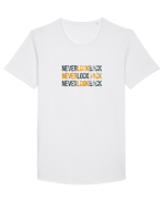 Never look back Tricou mânecă scurtă guler larg Bărbat Skater