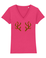 Coarnele lui Rudolf Tricou mânecă scurtă guler V Damă Evoker