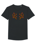 Coarnele lui Rudolf Tricou mânecă scurtă guler larg Bărbat Skater