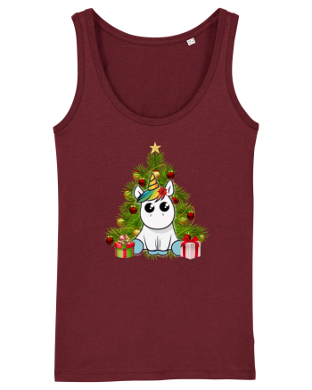 Christmas Unicorn Burgundy