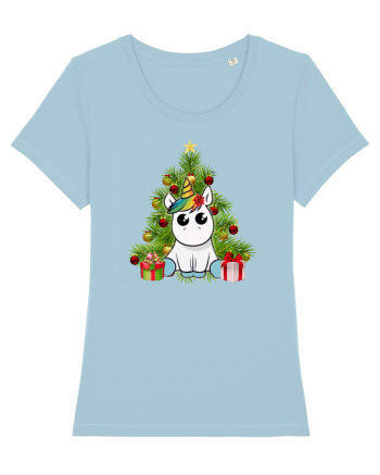 Christmas Unicorn Sky Blue