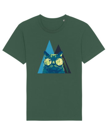 Cool Cat with glasses Bottle Green