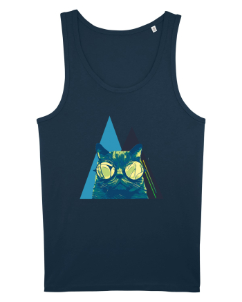 Cool Cat with glasses Navy