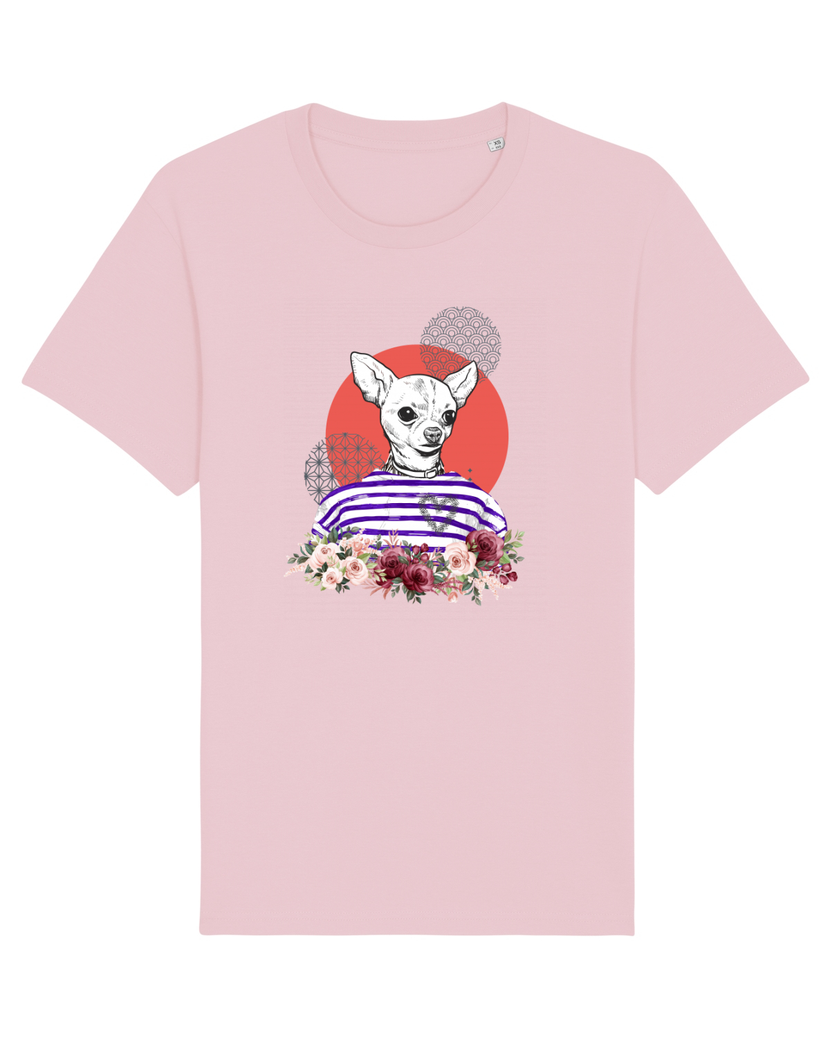 Tricou mânecă scurtă Unisex Rocker Cotton Pink