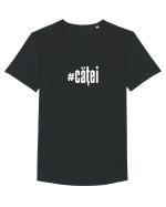 #căței Tricou mânecă scurtă guler larg Bărbat Skater