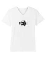 #căței Tricou mânecă scurtă guler V Bărbat Presenter