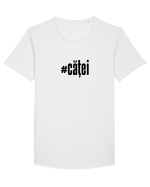 #căței Tricou mânecă scurtă guler larg Bărbat Skater