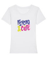 Psycho & Cute Tricou mânecă scurtă guler larg fitted Damă Expresser