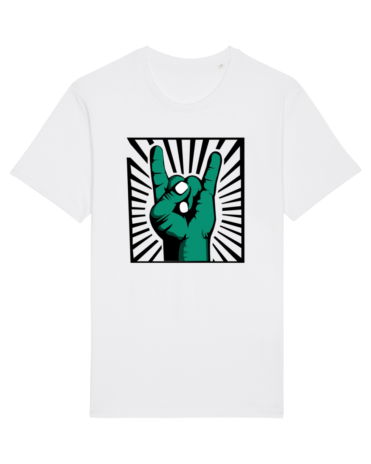 Tricou mânecă scurtă Unisex Rocker White
