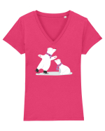 Urși polari Tricou mânecă scurtă guler V Damă Evoker