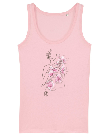 Nymph - Woman Silhouette 1 Cotton Pink