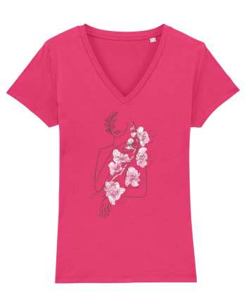 Nymph - Woman Silhouette 1 Raspberry