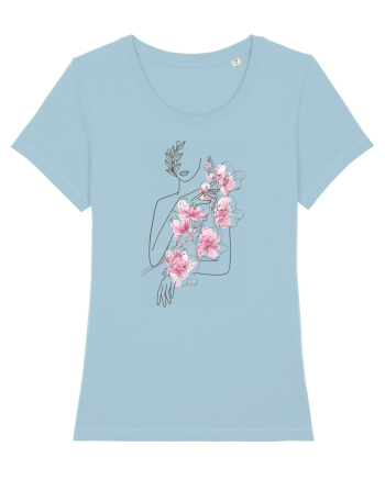 Nymph - Woman Silhouette 1 Sky Blue