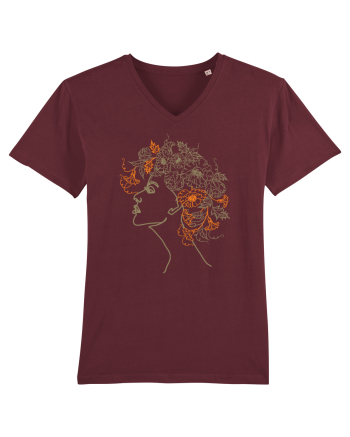 Nymph - Woman Silhouette 3 Burgundy