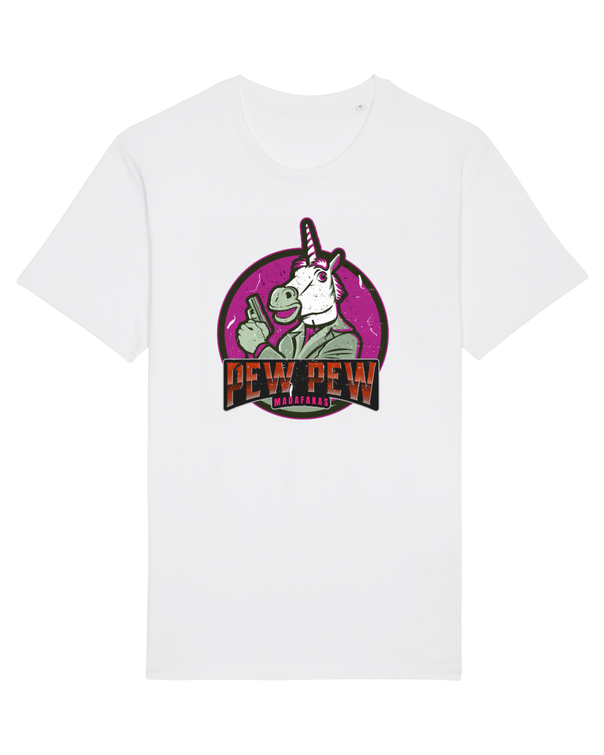 Tricou mânecă scurtă Unisex Rocker White