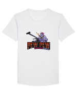 Pew Pew Madafakas Unicorn Tricou mânecă scurtă guler larg Bărbat Skater