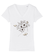 Nymph - Woman Silhouette 12 Tricou mânecă scurtă guler V Damă Evoker