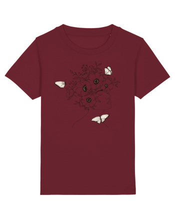 Nymph - Woman Silhouette 12 Burgundy