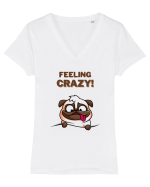 Feeling Crazy Tricou mânecă scurtă guler V Damă Evoker