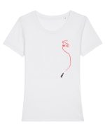 I Love Me Tricou mânecă scurtă guler larg fitted Damă Expresser