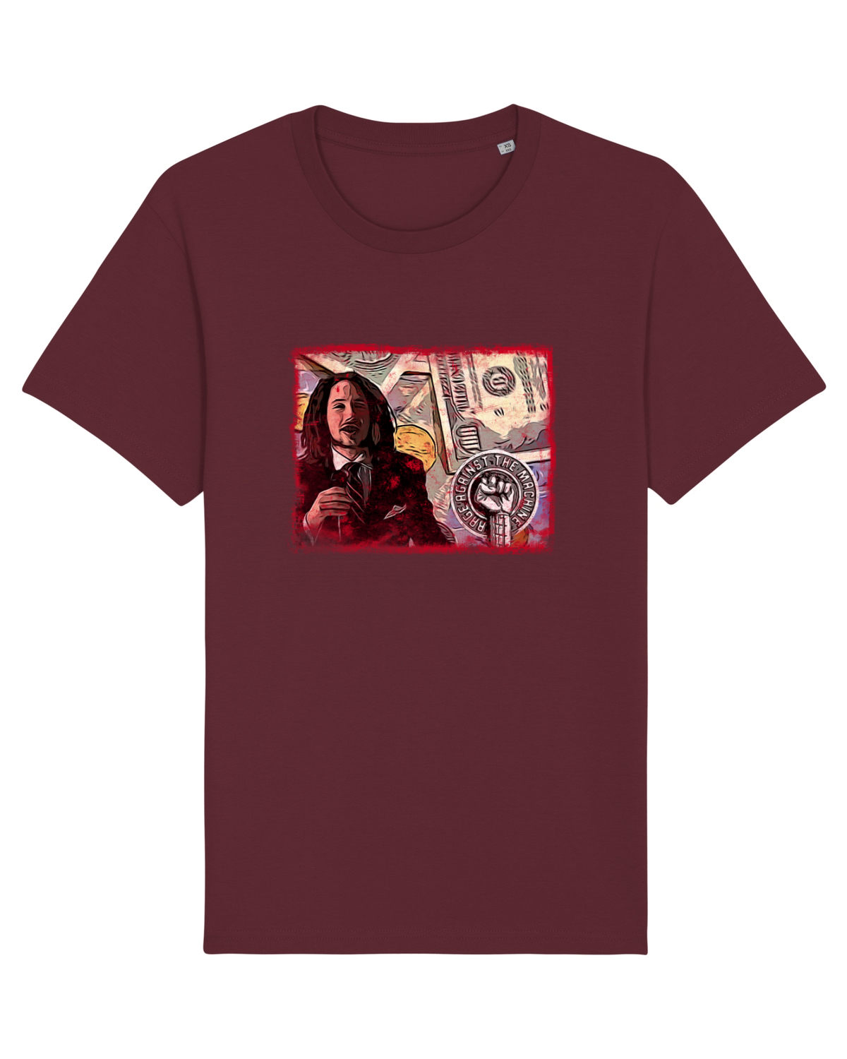 Tricou mânecă scurtă Unisex Rocker Burgundy