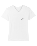 Simboluri dacice - Lupul 3. Tricou mânecă scurtă guler V Bărbat Presenter