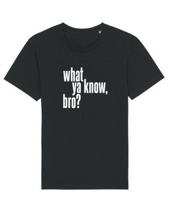 what ya know, bro? Black