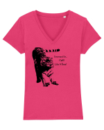 Yoga Tiger Tricou mânecă scurtă guler V Damă Evoker