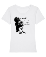 Yoga Tiger Tricou mânecă scurtă guler larg fitted Damă Expresser