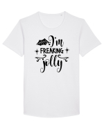 Bucuros Tricou mânecă scurtă guler larg Bărbat Skater