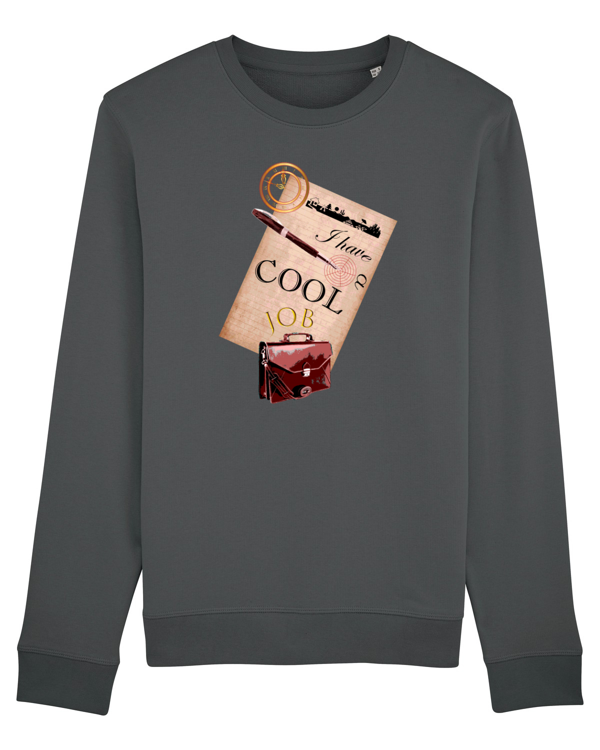 Bluză mânecă lungă Unisex Rise Anthracite
